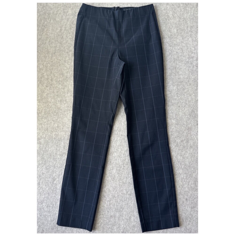 Rag & Bone Simone Pant Womens 4 Black Windowpane Plaid Slim Ankle Cotton USA